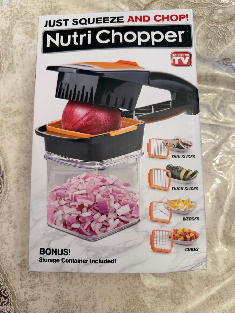 Nutri Chopper Vegetable Slicer that Chops, Cubes and Wedges, Multi-purpose Food